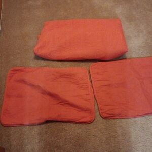 Coral Quilted Pillow Shams Set
